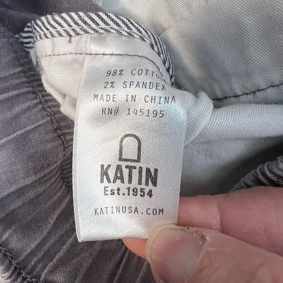 Katin Mens Purple Chino Pull-on Pants Drawstring Size Large 30" inseam - Picture 11 of 12